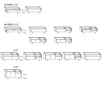 Kaen Sideboard mit offenem Fach - Modelle und Maße (cm 146,8 - 162,8)