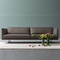 Lineares Sofa mit essentiellem Design und Rückenkissen