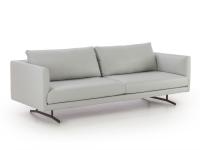 Lineares Sofa in essenziellem Design Jude mit Metallfüßen gestrichen moka shine