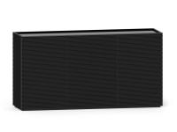 Sideboard Fado mit horizontalen Dekorationen in der 3-türigen Versino in lackiert matt schwarz 