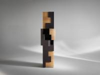 Lima Design-Säulenbuchregal in Metall-Holz-Kombination