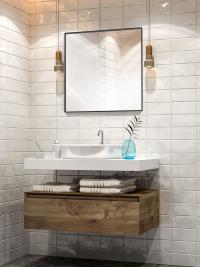 Spiegel Tema mit lackiertem Metallrahmen, dank der großen Auswahl an Größen und Ausführungen auch als Badezimmerspiegel geeignet