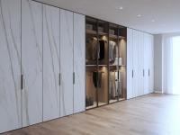 Kleiderschrank Polaris Lounge mit Türen in Marmoroptik
