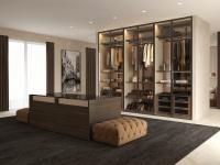 Artemis Lounge-Kleiderschrank mit Glastüren - Bronze verspiegelte Glasrückwände