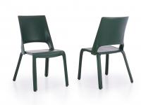 Madera Stühle komplett gepolstert in Leder col.209 grün
