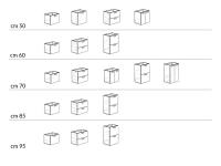 Schema dei modelli di Frame Tuttofuori disponibili, adatti a diverse esigenze volumetriche e compositive
