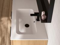 Rahmen-Waschtischunterschrank Consolle, bei 95 cm Breite auch mit außermittigem Waschbecken erhältlich