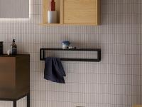 Atlantic / Frame Metallablage mit Handtuchhalter, ideal neben einem Waschtischunterschrank