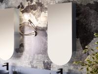 Detail der Niko-Spiegel, die zum Badezimmer Unterschrank N98 Frame gehören