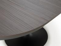 Detail der Platte aus Melaminharzbeschichtung in Holzoptik