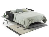 Detailbild des ausgeklappten Bettes mit Matratze 160x200 cm für Doppelbett