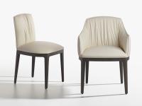Blossom gepolsterter Sessel mit Beinen aus Esche für moderne und elegante Umgebungen