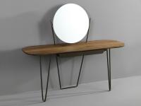 Moderner Konsolentisch aus Holz mit Spiegel Coseno von Bonaldo, ideal für den Eingangsbereich oder als Schminktisch