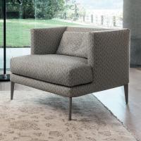Paraiso eleganter Sessel mit Stoffbezug von Bonaldo. Modell mit sichtbaren Beine