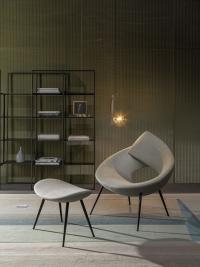 Sessel Lock und Ottomane, ideal für moderne Designer-Wohnzimmer