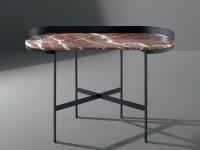 Asia Schreibtisch von Bonaldo mit Platte aus rotem Marmor aus den Karpaten
