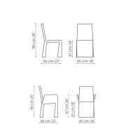Stuhl Ketch von Bonaldo - Modell  Maße