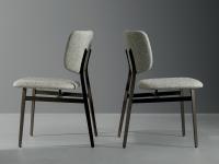Spezielles Metallgestell für den Stuhl Noor von Bonaldo