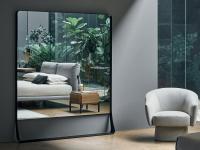 Narciso rechteckiger Spiegel für das Schlafzimmer von Bonaldo
