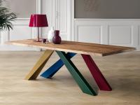 Tavolo con gambe colorate Big Table di Bonaldo