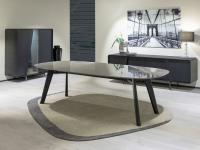 Elegantet Tisch für Wohn- oder Esszimmer Adelchi (Tischplatte in Marmor oder Dekton verfügbar auf Anfrage)