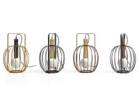 Lira Tischlampen mit Metallkorb Schirm 28 cm Durchmesser