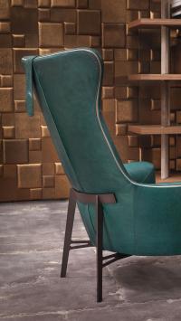 Designer Sessel Mia mit Struktur aus Metall