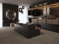 Begehbarer Kleiderschrank mit Ablagen und Kleiderstange Horizon Lounge