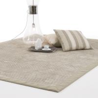 Cipro Teppich mit Streifen aus Leinen und Wolle, large gestreifte Version