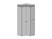 Höhe nach Maß für Tilt Eckschrank mit Flügeltür