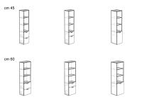 Oasis Wäsche kolone Schrank mit offenen Fächern - Modelle in 45 und 60 cm Breite erhältlich