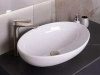 Details des Aufsatzwaschbeckens Softly, das zum Badezimmerschrank N95 Atlantic gehört