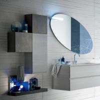 Moderner Badezimmer-Hängeschrank Atlantic in Kombination mit Produkten aus der gleichen Kollektion