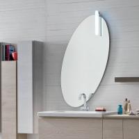 Helly rahmenloser Badezimmerspiegel mit Poppy Spotlight