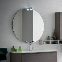 Sfera runder Badspiegel mit modernem Design mit Point Strahler (Ø 85 cm)