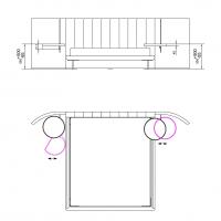 Technisches Diagramm Mirage Bett von Cantori
