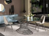 Gepolsterter Stuhl Aurora von Cantori, ideal für ein Designer-Wohnzimmer