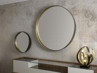 Runder Spiegel mit Stahlrahmen Rodin von Cantori, erhältlich in verschiedenen Größen für jede Wand und jeden Bedarf