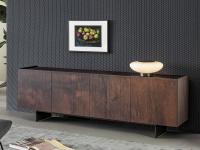 Modernes und elegantes Sideboard aus Holz in Corten-Optik von Bonaldo