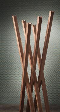 Detailbild der Stangen aus Holz