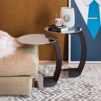 Zen Designer Nachttische von Cattelan mit Platte aus Edelstahl, in zwei Höhen erhältlich