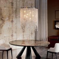 Kronleuchter Venezia von Cattelan mit Kristallkaskade, perfekt für ein Wohnzimmer