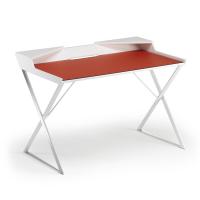 Schreibtisch mit Platte aus Kernleder Qwerty von Cattelan