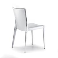Beverly moderner Stuhl von Cattelan Italia. Kernlederbezug und sichtbare Nähten