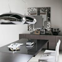 Kenya Spiegel mit aufgesetztem Stahlrahmen von Cattelan, auch für Wohnzimmer geeignet
