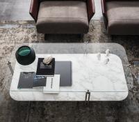 Ansicht von oben des Tisches mit doppelter Tischplatte Biplane von Cattelan