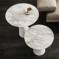 Ansicht von Oben der Tischplatten in Keramikstein Effekt Marmor 