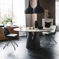 Giano moderner Tisch mit runder Tischplatte von Cattelan