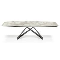 Premier fixer rechteckiger geformter Tisch von Cattelan mit Platte aus Keramik Stein