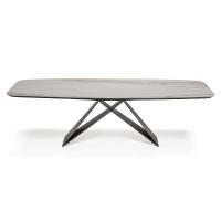 Premier Tisch von Cattelan im fixen rechteckigen geformten Modell mit Platte aus Keramik Stein